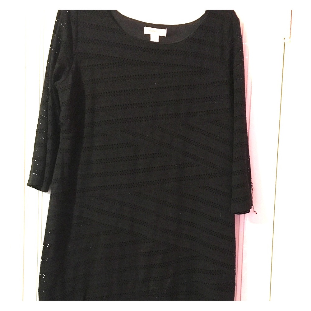 Black knit maternity dress